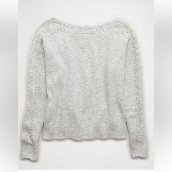 NWT AE Whoa So Soft Lace Sweater - Picture 3 of 10